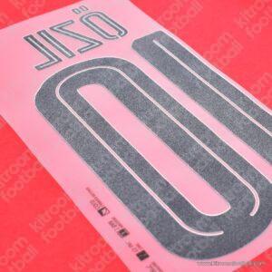 2017-19 Arsenal Home Name Number Set #10 ÖZIL UCL Repro - Image 4