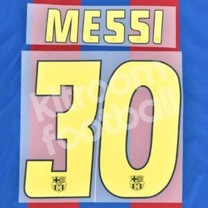 2004-06 Barcelona Home Name Number Set #30 MESSI Repro v0