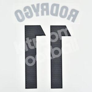 2023-24 Real Madrid Home Name Number Set #11 RODRYGO La Liga Repro - Image 3