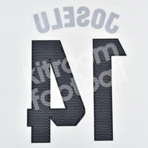 2023-24 Real Madrid Home Name Number Set #14 JOSELU La Liga Repro - Image 3