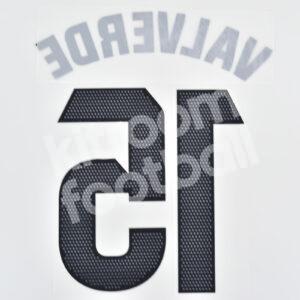 2023-24 Real Madrid Home Name Number Set #15 VALVERDE La Liga Repro - Image 3