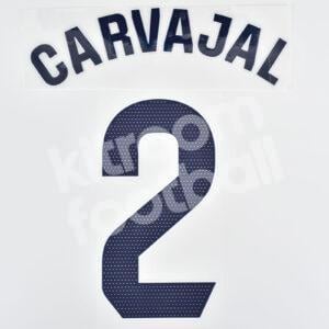 2023-24 Real Madrid Home Name Number Set #2 CARVAJAL La Liga Repro