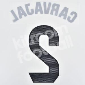 2023-24 Real Madrid Home Name Number Set #2 CARVAJAL La Liga Repro - Image 3