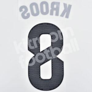2023-24 Real Madrid Home Name Number Set #8 KROOS La Liga Repro - Image 3