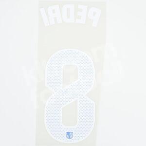 Original 2023-24 Fc Barcelona Away Name Number Set #8 PEDRI I La Liga TPT - Image 3