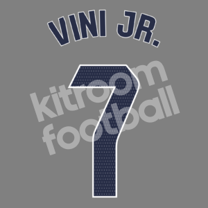 2023-24 Real Madrid Home Name Number Set #7 VINI JR. La Liga Repro v1