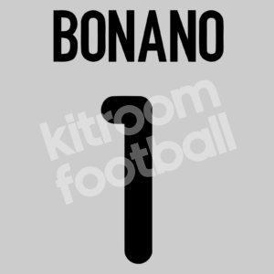 2001-02 Fc Barcelona Name Number Set Goalkeeper #1 BONANO Black Repro