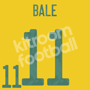 EURO 2020-21 Wales Away Name Number Set #11 BALE Repro