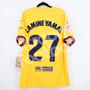 2023-24 Barcelona Senyera Authentic Match Shirt #27 LAMINE YAMAL La Liga L Dri-Fit ADV - Image 1