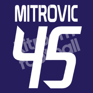 2012-14 RSCA Anderlecht Home Name Number Set #45 MITROVIC Repro