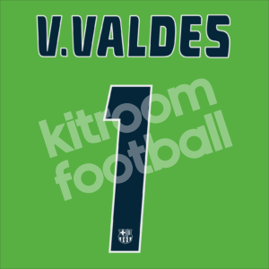 2004-06 Barcelona Goalkeeper Name Number Set #1 Victor Champions League Repro