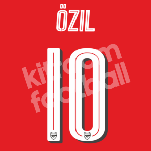 2017-19 Arsenal Home Name Number Set #10 ÖZIL UCL Repro