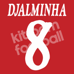 1997-01 Deportivo La Coruña Away Name Number Set #8 DJALMINHA Repro Dorsal Blanco