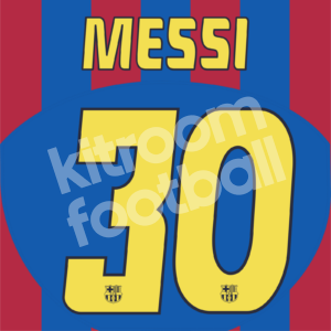 2004-06 Barcelona Home Name Number Set #30 MESSI UCL Repro v1 - Image 1