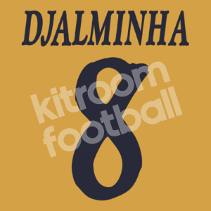 2000-01 Deportivo La Coruña Away Name Number Set #8 DJALMINHA Repro Dorsal Azul Marino