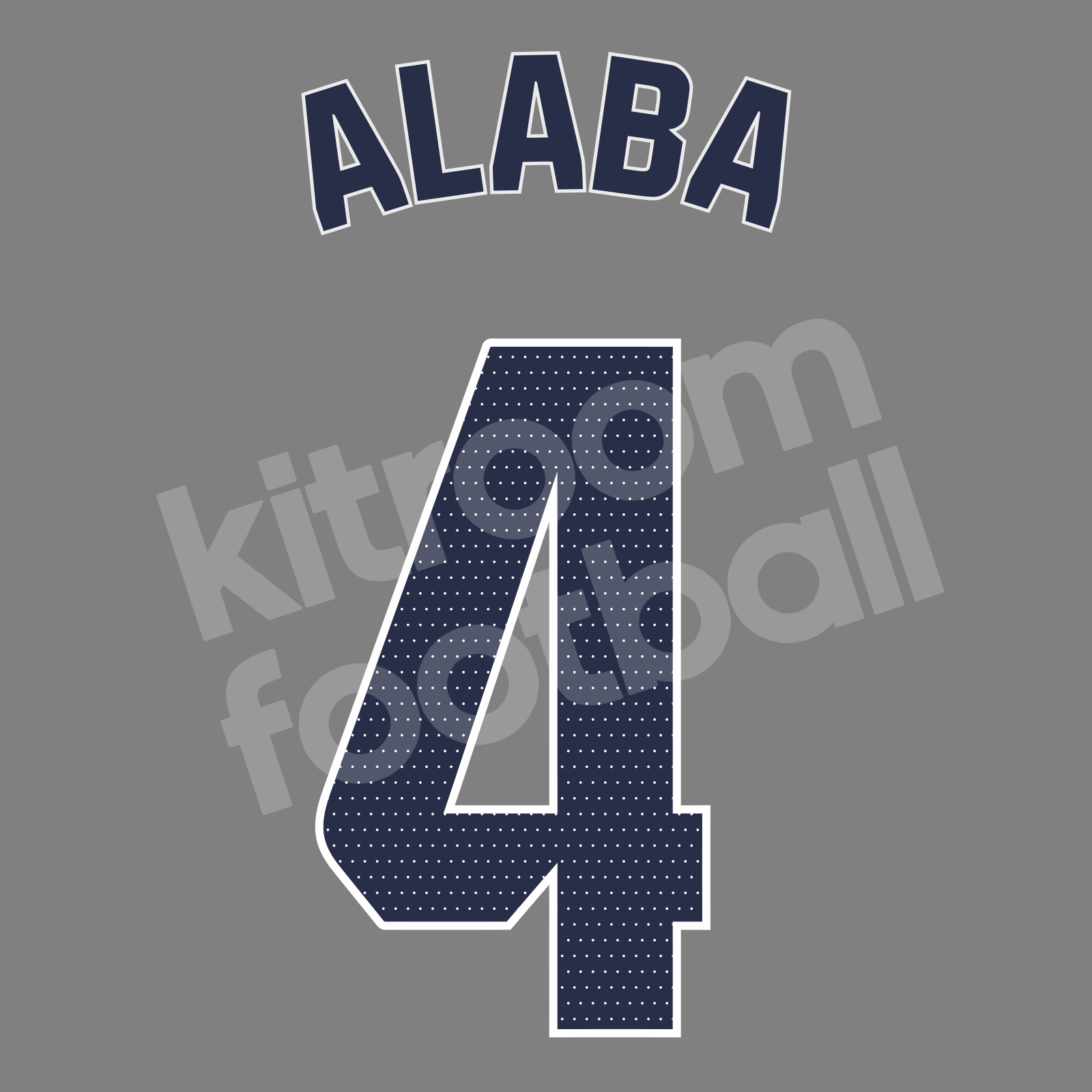 2023-24 Real Madrid Home Name Number Set #4 ALABA La Liga Repro ...