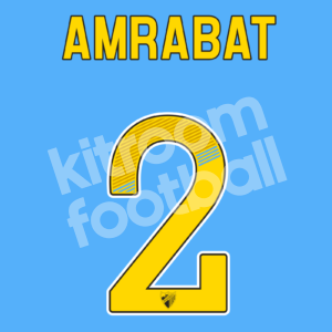 2014-15 Málaga CF Name Number Set #2 AMRABAT Repro