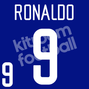 World Cup 2002 Brazil Name Number Set #9 RONALDO Away Repro