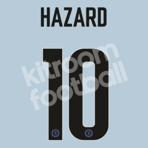 2018-19 Chelsea Third Name Number Set #10 HAZARD Repro Europa League