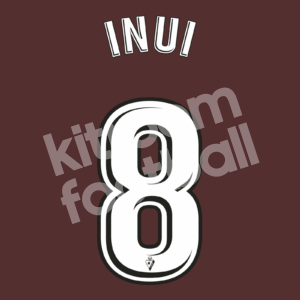2017-18 EIBAR Home Name Number Set #8 INUI Repro
