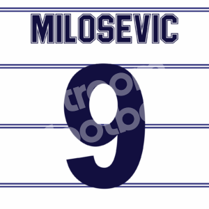 2000-02 Real Zaragoza Home Name Set Number #9 MILOSEVIC Repro Dorsal