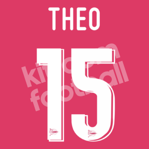 2016-17 Alaves Home Away Number Set #15 THEO Hernandez Dorsal Repro