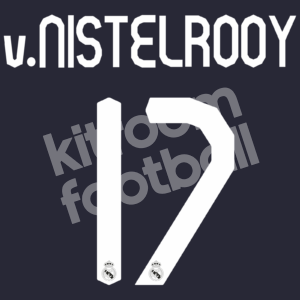 2007-08 Real Madrid Away Name Number Set #17 van NISTELROOY Repro
