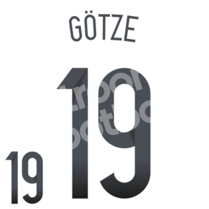 World Cup Brazil 2014 Germany Home Name Number Set #19 GÖTZE Repro V1