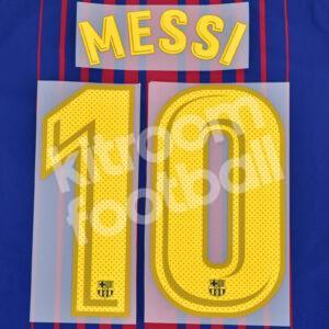 2017-18 Barcelona Home Name Number Set #10 MESSI Repro v1