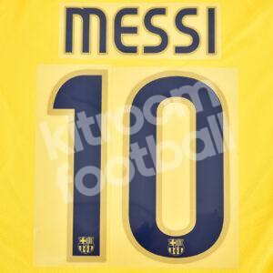 2008-10 Barcelona Name Number Set Away #10 MESSI Repro v3 - Image 1