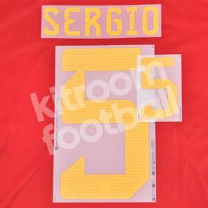 Original Player Issue World Cup Qatar 2022 Spain Name Number Set #5 SERGIO Home