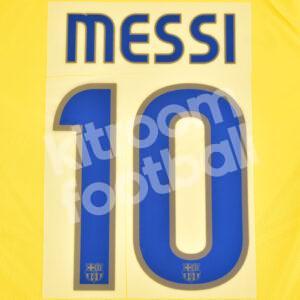 2008-10 Barcelona Name Number Set Away #10 MESSI Repro v4