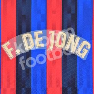 Original Player Issue 2022-23 Barcelona Home Name Block F. DE JONG La Liga Avery