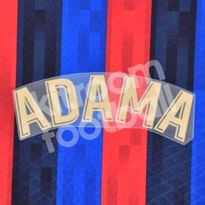 Original Player Issue 2022-23 Barcelona Home Name Block ADAMA La Liga