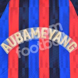 Original Player Issue 2022-23 Barcelona Home Name Block AUBAMEYANG La Liga - Image 1