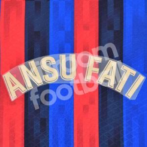 Original Player Issue 2022-23 Barcelona Home Name Block ANSU FATI La Liga