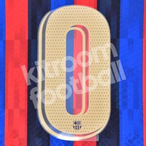 Original Player Issue 2022-23 Barcelona Home Number #0 La Liga