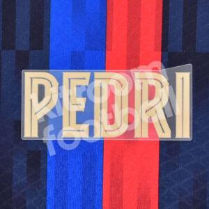 Original Player Issue 2022-23 Barcelona UCL Home Name Block PEDRI