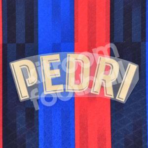 Original Player Issue 2022-23 Barcelona Home Name Block PEDRI La Liga Avery