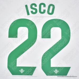 2023-24 Betis Home Name Number Set #22 ISCO Repro - Image 3