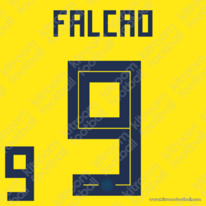 2018 Colombia FIFA World Cup Home Name Set #9 FALCAO (Repro)