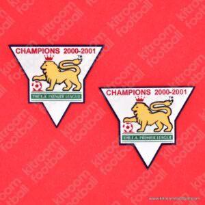 2001-02 Manchester United Champions 2000-2001 The FA Premier League Patch Repro