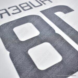 2008-09 Real Madrid Home Name Number Set #18 FAUBERT Repro - Image 3