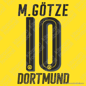 2016-18 Borussia Dortmund Home Name Set #10 Mario GOTZE (Repro)