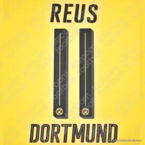 2016-18 Borussia Dortmund Home Name Number Set #11 REUS Repro - Image 3