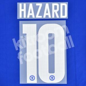 2018-19 Chelsea Home Name Number Set #10 HAZARD Repro v1 Europa League