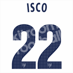 2012-13 Malaga CF Home Name Number Set #22 ISCO Repro - Image 1