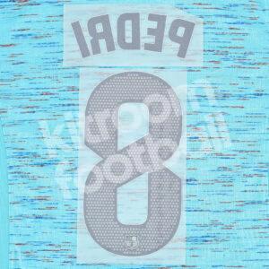 Original 2023-24 FC Barcelona Third Name Number Set #8 PEDRI La Liga TPT - Image 3