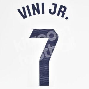 2023-24 Real Madrid Home Name Number Set #7 VINI JR. La Liga Repro v2