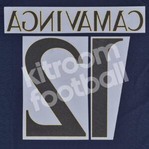 2023-24 Real Madrid Away Name Number Set #12 CAMAVINGA Champions Repro - Image 3